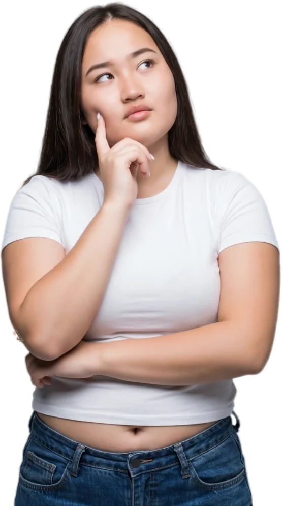 Woman considering medical weight loss treatment in Bangkok